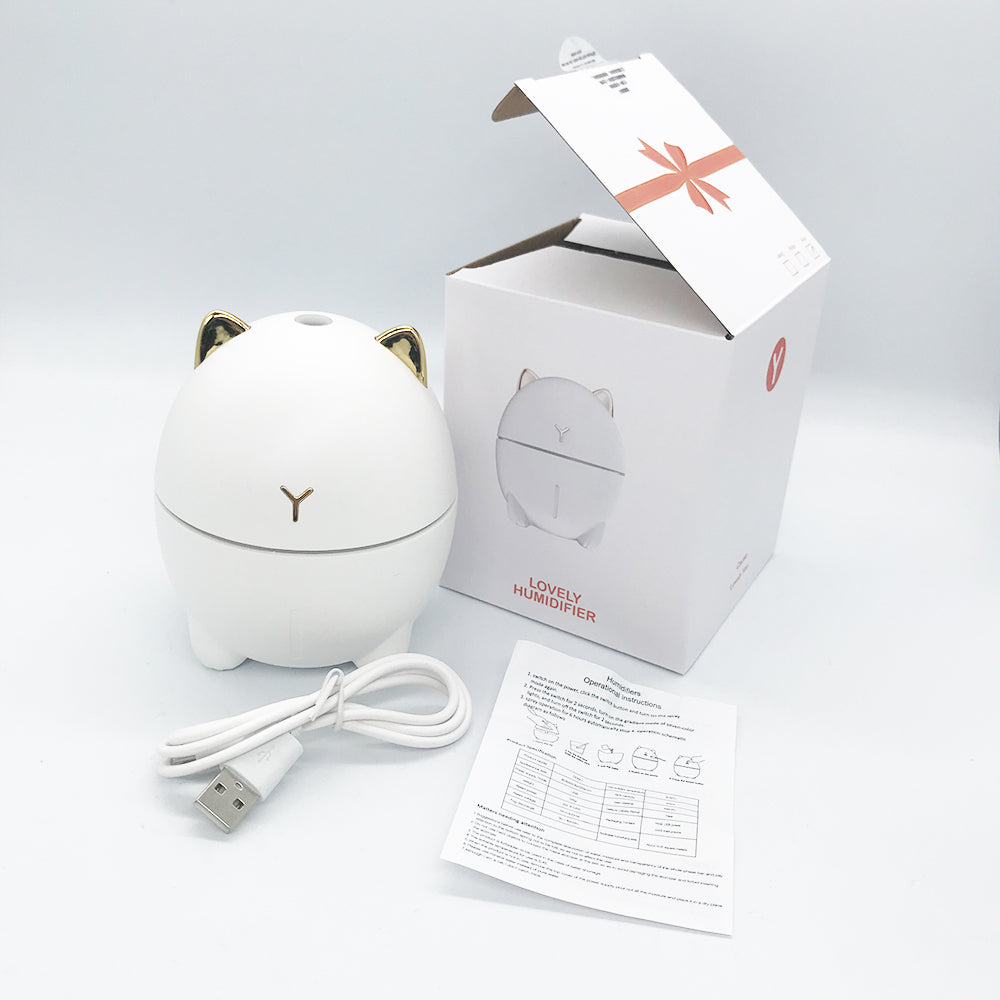 Tabletop Personal Use 200ML 5V USB Colorful Light Spray Mist Mini Ultrasonic Romantic Air Humidifier