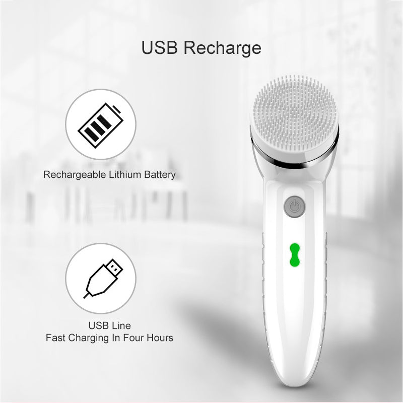 Face Brush Waterproof Usb Charge Four-in-one Electric Facial Cleansing Brush