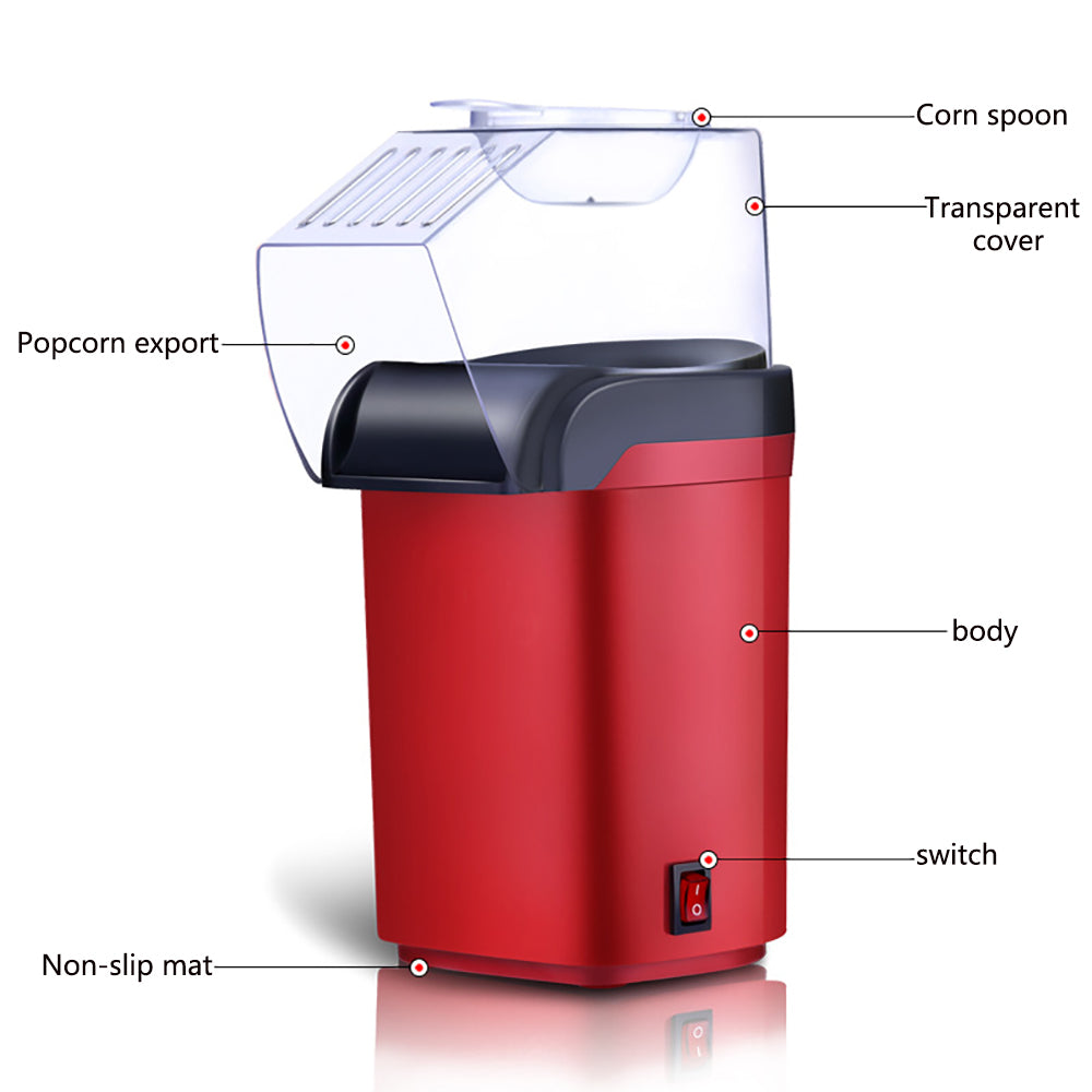 Hot Air Popcorn Popper Maker Microwave Machine Delicious Healthy
