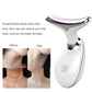 Rechargeable Vibration Hot Compress Light Lines Beauty Instrument LED Photon Neck Massage Devices for Wrinkles Skin Tightening
